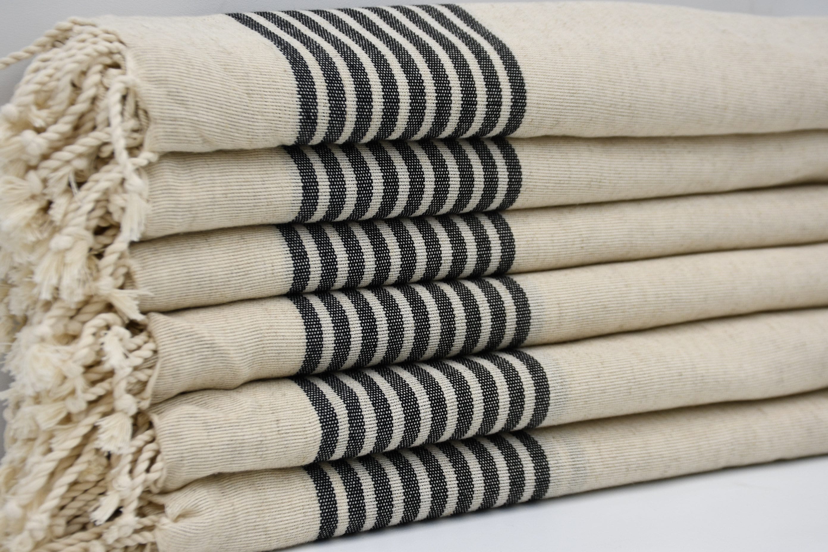 Black Striped Linen Towel,Turkish Peshtemal,Peshtemal,Bath Towel,Beach Peshtemal,Spa Towel,Towel,Turkish Towel,Peshtemal 40"x70",B1-dokuz