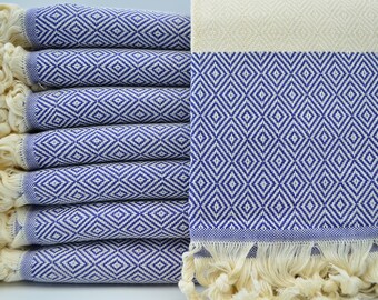 Saks Blue Towel,Soft Towel,Turkish Peshtemal,Diamond Towel,Towel,Peshtemal,Turkish Beach Towel,Turkish Towel,Spa Towel,40"x70",M1-elmas