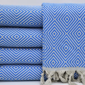 Gift Blankets,Turkish Blanket,Turkish Bedspread,Bed Covers,65&quot;x87&quot;,Light Blue Blankets,Wholesale Blankets,Throws And Blankets,K2-BaklavaB