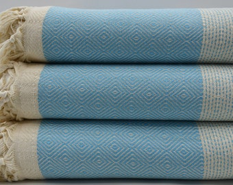 Diamond Blanket,Turquoise Throw,Turkish Blanket,Large Throws,79"x95",Turkish Throw,Handmade Bedspread,Bed Rug,Sofa Cover,Throws,B2-nefesB