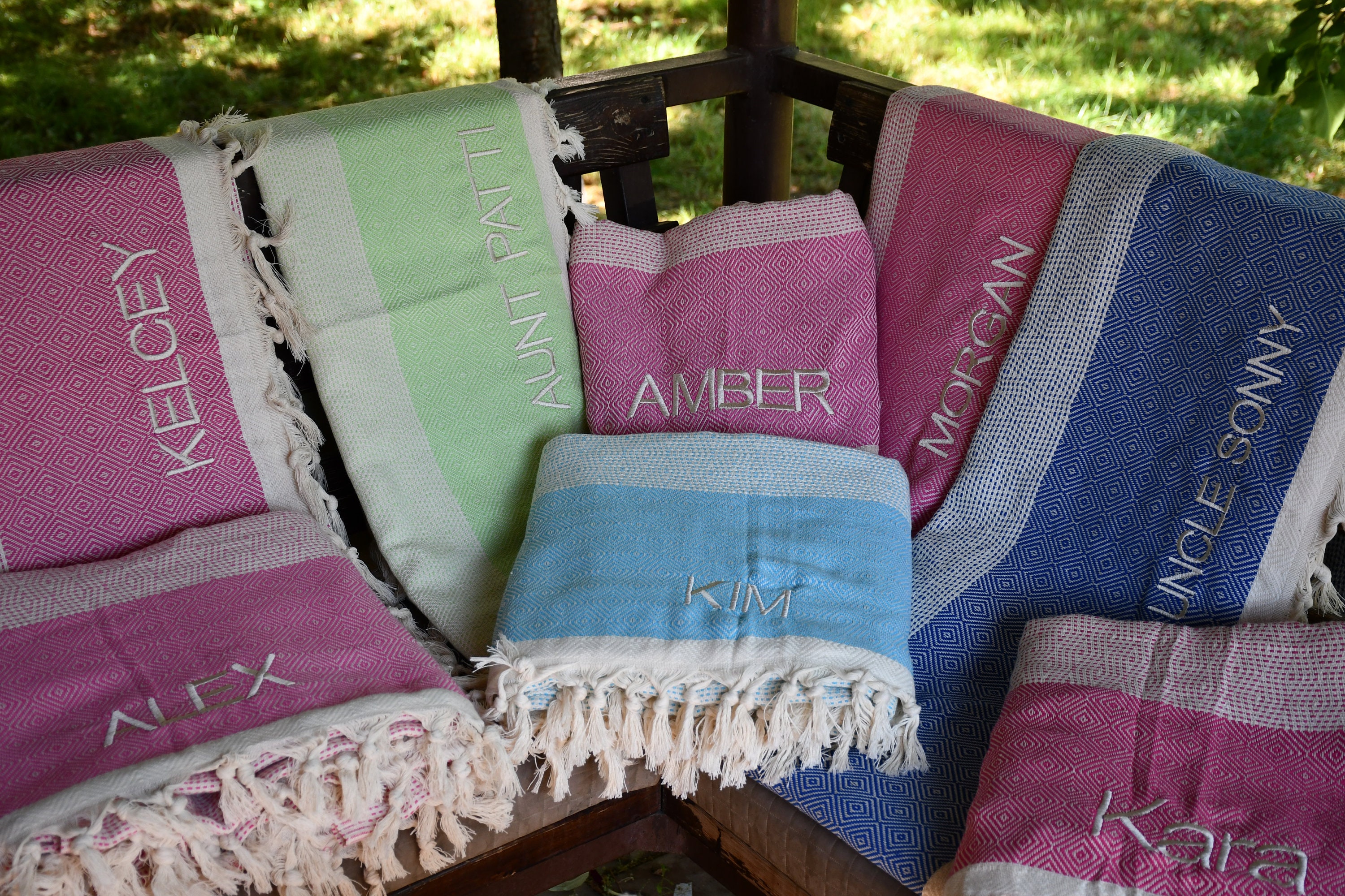 Turkish Throw Blanket, Customize Towel Set of 4, Lightweight Throw Blanket,  Linen Beach Towel, Picnic Table Throw, Mother's Day Gift 