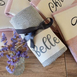 Personalized Gift Towel, Monogrammed Beach Towel, Bachelorette Favors, Custom Towels, Wedding Shower Gift, Bridesmaid Gift Towel, Towels