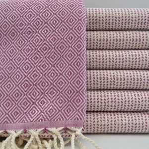Diamond Towel,40&quot;x67&quot;,Turkish Peshtemal,Violet Color Towel,Bohemian Towel,Turkish Towel,Peshtemal Towel,Bath Towel,Beach Towel,B4-damla