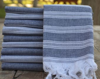 Navy Blue Towel,Turkish Peshtemal,Wholesale Towel,100x180cm,Bath Towel,Bath Towel,Turkish Towel,Peshtemal,Beach Peshtemal,40"x70",K1-saraylı