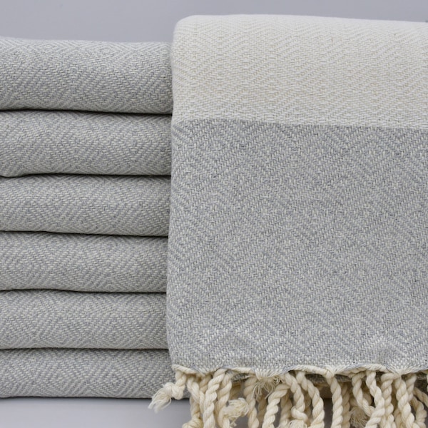 Personalized Towel,Turkish Towel,Gray Towel,Hammam Peshtemal,40"x67",Turkish Peshtemal,Diamond Pattern Towel,Organic Cotton Towel,B1-Elmas