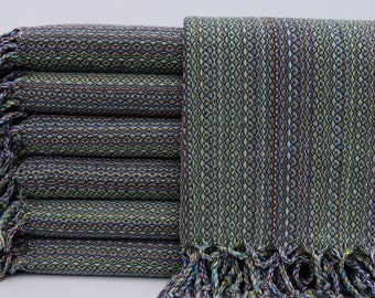 Turkse handdoek, veelkleurige handdoek, Turkse badhanddoek, 40 x 70 inch, strandhanddoek, kakigroene handdoek, massagehanddoek, groothandelhanddoek, woondecoratie, B2-ala