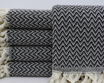Black Bedspread,Turkish Blanket,Sofa Cover,Bedspread,Herringbone Blanket,Beach Throws,60''x87'',Turkish Bedspread,Bed Cover,B2-balıksırtıB
