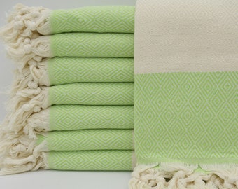 Turkish Towel,Light Green Towel,Cotton Peshtemal,Pool Towel,Spa Towel,Bath Towel,Peshtemals,Diamond Towel,40"x70",Turkey Towel,M1-elmas
