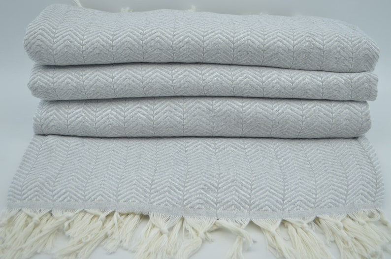 Light Gray Blanketking Size Blanketturkish Towelbed Etsy