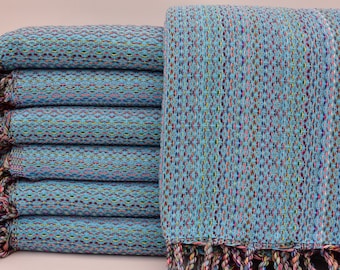 Housewarming cadeau handdoek, Turkse handdoek, strandlaken, Turkse peshtemal, handdoek kalkoen, turquoise handdoek, veelkleurige gedecoreerde handdoek, 36'' x 71'', B2-Ala