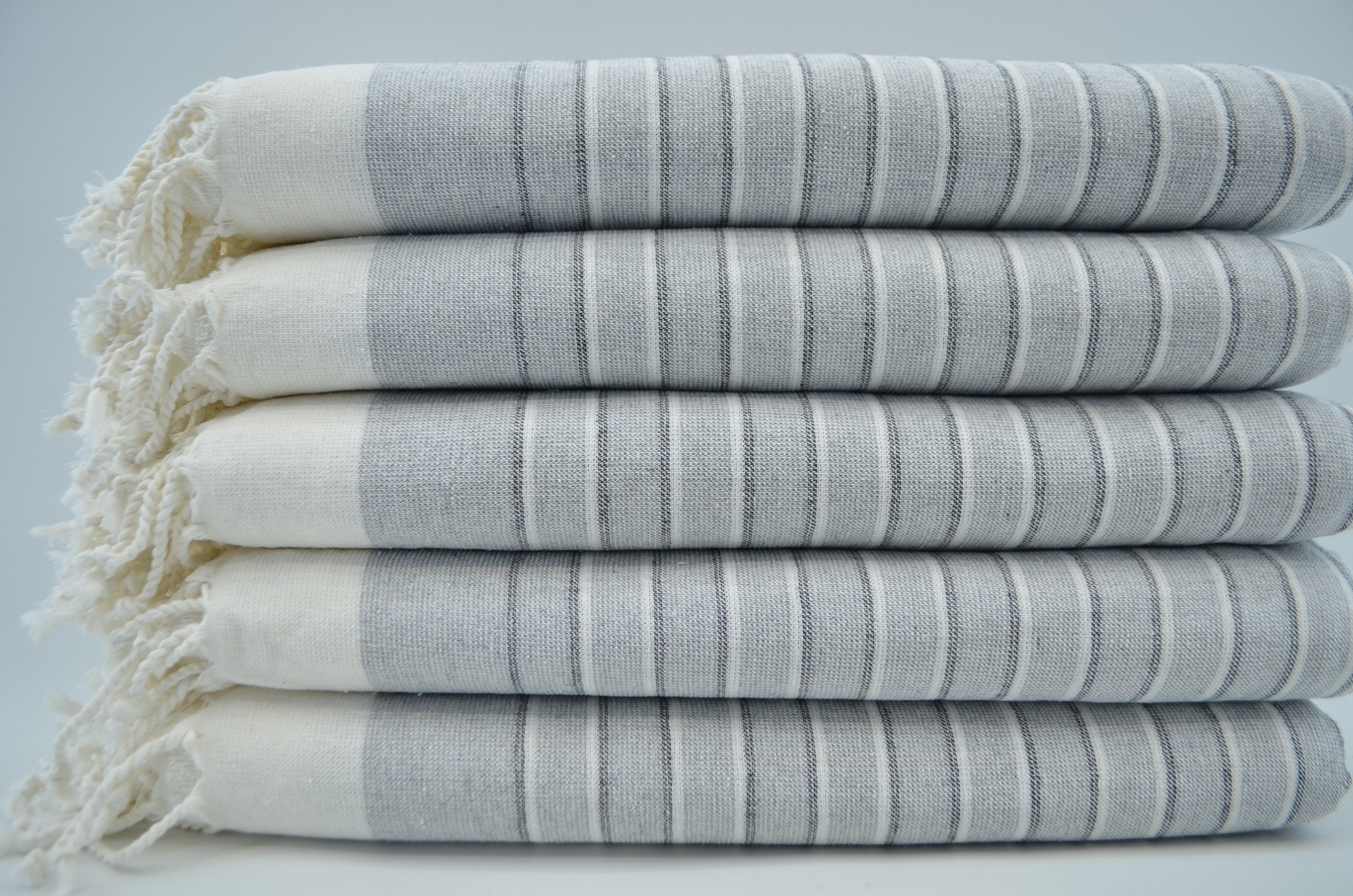 Gray Striped Terry Towel 100cmx165cm terry Peshtemal beach Towel turkish Towels turkish Peshtemal soft Towel 40x65 bath Towel b7 eftelya Etsy