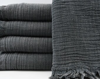 Stone Washed Throw,Handmade Blanket,Soft Throw,Turkish Bedspread,,51"x79",Turkish Blanket,Stone Washed Blanket,Beach Throw,M3-taşB