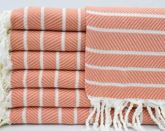 Bulk Towel,Turkish Towel,Bamboo Towel,Shower Towel,Gift Towel,38"x70",Orange Towel,Beach Towel,Turkish Peshtemal,Organic Towel,B4-göcek