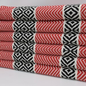 Turkish Towel,Turkish Peshtemal,Red and Black Towel,Cotton Towel,Towels,Soft Towel,Beach Towel,Bohemian Towel,40&quot;x70&quot;,Diamond Towel,B4-başak