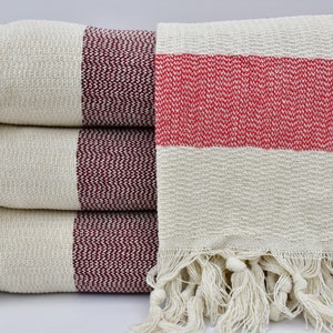 Coperta turca, 79&quot;x87&quot;, copriletto turco, coperta bordeaux e rossa, coperta spessa, coperta fatta a mano, coperta di qualità, coperta di cotone, B3-CabanaB