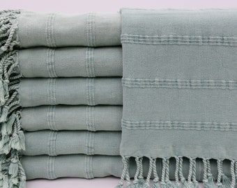 Turkish Hand Towel,Pale Green Hand Towel,Napkin Towel,Service Towel,22"x38",Peshkir Towel,Turkish Peshkir,Stone Washed Hand Towel,B9-ZeusH