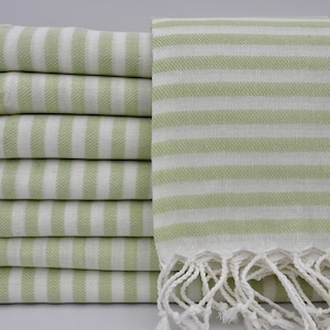 Bath Decor Towel,Beach Peshtemal,Turkish Towel,40&quot;x70&quot;,Olive Green Towel,Striped Towel,Handmade Towel,Organic Towel,Peshtemal,B2-akasya