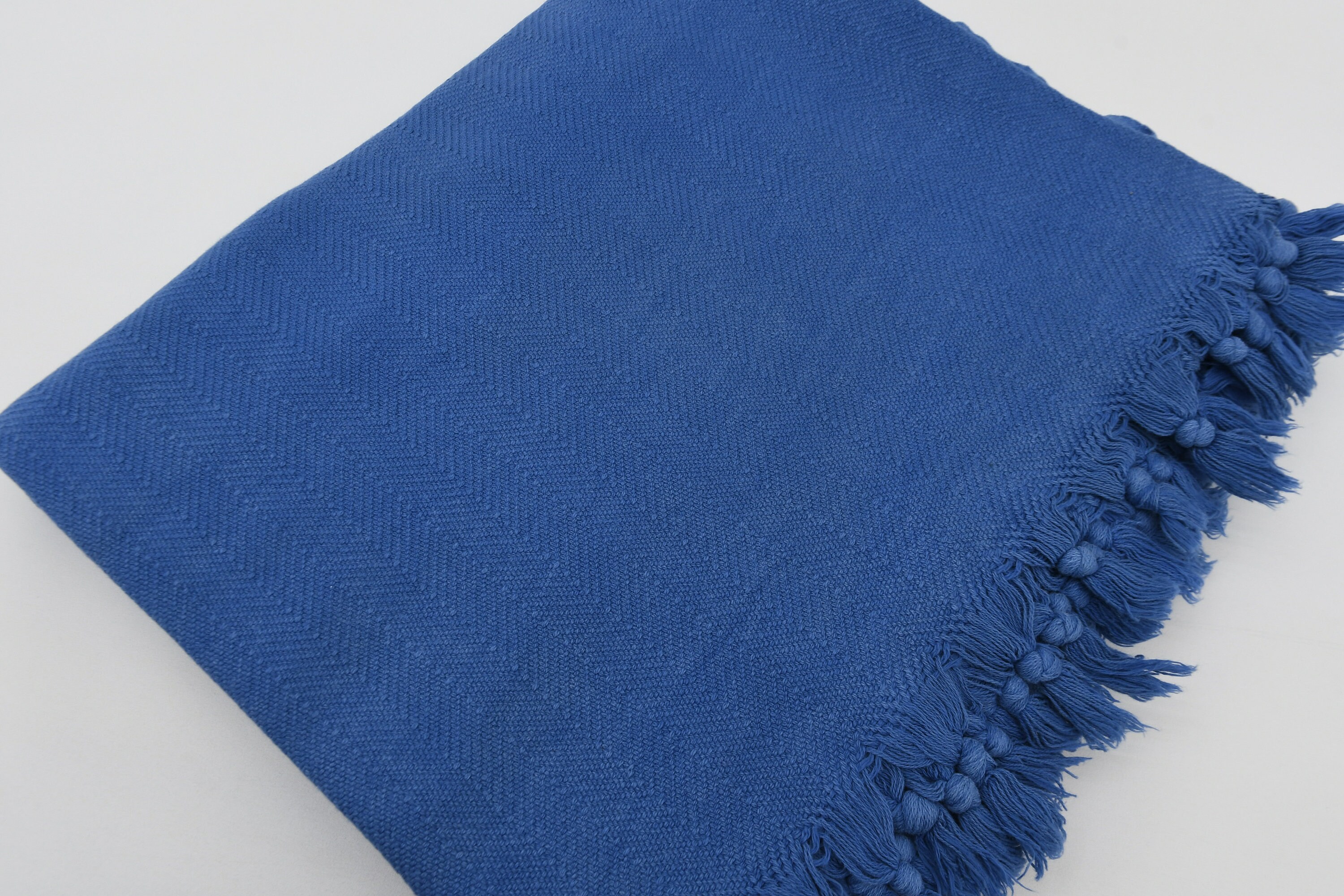 Navy Blue Blanketstone Washed Blanketsoft Throwturkish Etsy