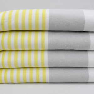 Beach Towel,Embroidery Peshtemal,Gray and Yellow Towel,Bath Peshtemal,Turkish Towel,Terry Towel,36"x69",Personalized Towel,K2-defneT