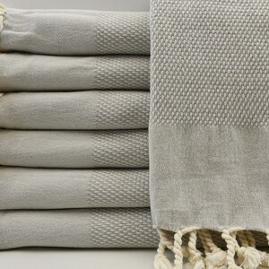 Light Gray Hand Towel,23&quot;x40&quot;,Turkish Hand Towel,Dish Towel,Tea Towel,Turkish Face Towel,Hand Towel,Turkish Towel,Kitchen Towel,K2-çiftyüzH