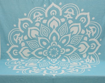 Handmade Blanket,Turkish Blanket,Throw Blanket,Wholesale Bedspreads,81"x97",Turkish Bedspread,Turquoise Blanket,Anatolian Blanket,K2-IrisB