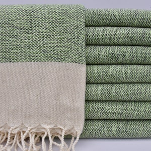 Organic Cotton Towel,Green Towel,Turkish Towel,Beach Peshtemal,Gift Towel,40"x69",Yoga Towel,Hammam Towel,Turkish Peshtemal,B2-kafkas