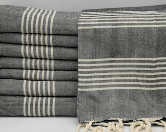 Essuie-mains noir,serviette turc,torchon,serviette de cuisine,serviette de tête,serviette de toilette 18 x 40 cm, essuie-mains turc,serviette à rayures,B1-14çizgiH