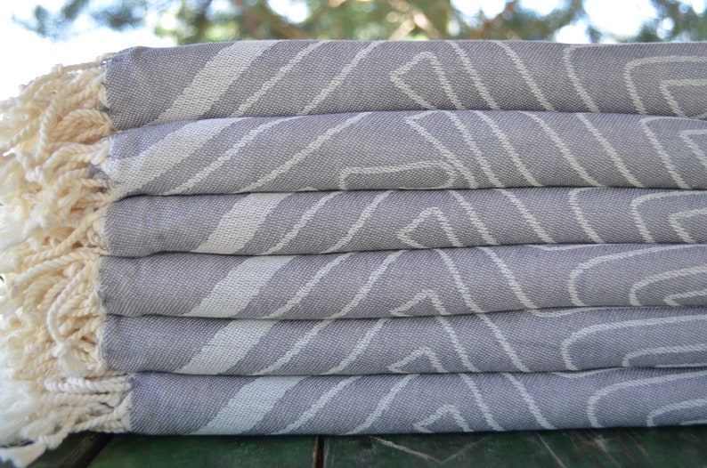 Turkish Gray Towel,Patterned Towel,Turkish Towel,Hammam Towel,Organic Towel,40x70,Cotton Towel,Shower Towel,Peshtemal,Beach Towel,K1-jakar image 4