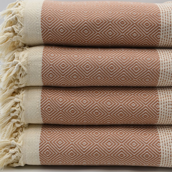 Taba Color Blanket,Aztec Throw,Turkish Blanket,79"x95",Turkish Bedspread,King Size Bedspread,Sofa Cover,Bed Rug,Turkish Throw,B2-nefesB