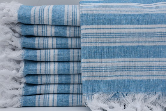 Stonewashed Turkish Cotton Towel - Extra Large, Thin & Super Absorbent For Beach, Bath & Travel