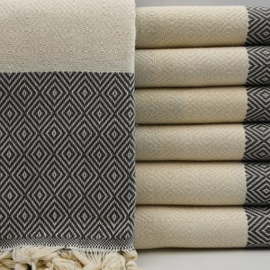 Dark Gray Towel,Diamond Towel,Turkish Towel 40&quot;x70&quot;,Turkish Peshtemal,Hammam Towel,Bohemian Towel,Turkish Beach Towel,Spa Towel,M1-elmas