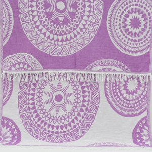 Anatolian Towel,Turkish Towel,Turkish Peshtemal,Violet Towel,40&#39;&#39;x70&#39;&#39;,Patterned Towel,Beach Towel,Pool Towel,Shower Towel,,K2-Galaksi