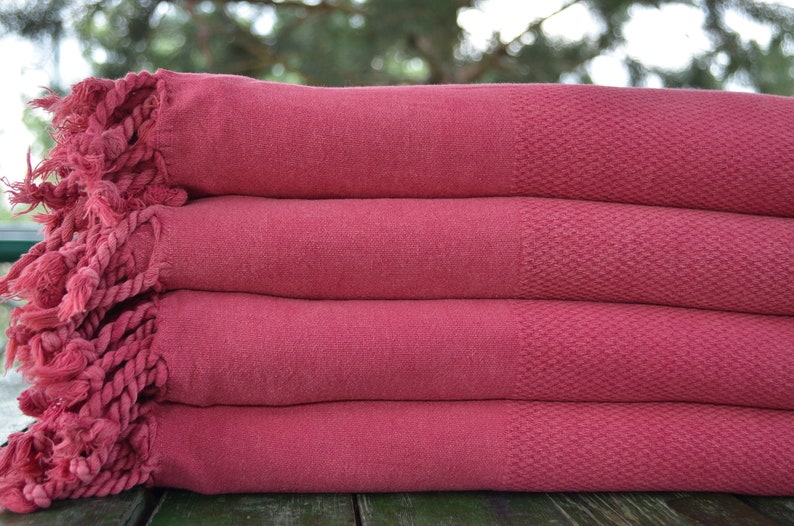 Fushia Towel,Beach Towel,Soft Towel,Bath Towel,Turkish Peshtemal 32x70,Stone Washed Towel,Turkish Towel,Tribal Towel,Cotton Towel,K2-petek image 2