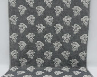 Turkish Towel,Skull Patterned Towel,Bohemian Towel,40"x70",Black Beach Towel,Double Face Towel,Ultra Soft Towel,Bath Towel,Fouta,K2-kuru