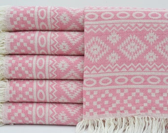 Bridesmaid Towel,Turkish Towel,Pink Towel,Turkish Peshtemal,Handmade Towel,Bath Towel,Beach Towel,Curtain Towel,40''x70'',K2-Ince Kilim