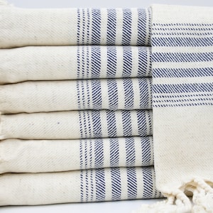 Asciugamano turco, asciugamano per il viso, asciugamano a righe blu navy, strofinaccio, asciugamano in lino, asciugamano da cucina, asciugamano turco, 20&quot;x36&quot;, Peshkir, B4-ketenH