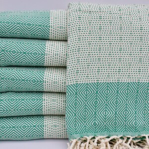 Turkish Bath Towel,Turkish Towel,Green Towel,Peshtemal Towel,Diamond Pattern Towel,Cotton Beach Towel,Yoga Towel,Pool Towel,40&quot;x70&quot;,B2-nefes