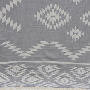 Turkish Throws,Turkish Blanket,Wholesale Blanket,75&quot;x95&quot;,Gray Blanket,Handmade Bed Cover,Decorative Sofa Cover,Turkish Bedspread,K2-KilimB