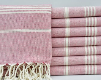 Turkish Towel,Dark Pink Towel,Shower Towel,Decorative Towel,Bath Towel,40"x70",Turkish Peshtemal,Anatolian Towel,Fitness Towel,B4-Sultan