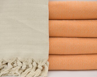 Turkish Blanket,Orange Blanket,Home Decor,79x91,Turkish Towel,Turkish Bedspread,Turkish Throw,Throws,Bed Cover,Sofa Cover,B3-dalgalıB