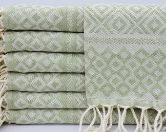 Turkey Towel,Turkish Towel,Turkish Peshtemal,Hammam Towel,Bath Towel,40"x70",Green Towel,Aztec Towel,Patterned Towel,Home Decor,B3-Anadolu