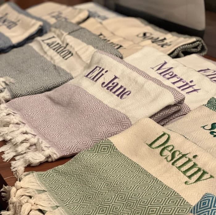 Personalized Beach Towel, Bachelorette Wedding Custom Gifts, Girls Trip Towel Personalized Gifts, Beach Bridal Party Towel 40"x70"