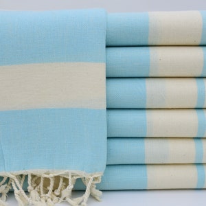 Turkish Towel,Wholesale Towel,Turkish Peshtemal,Beach Towel,40&quot;x67&quot;,Thin Towel,Personalized Gift,Light Blue Towel,Holiday Towel,K2-Kums
