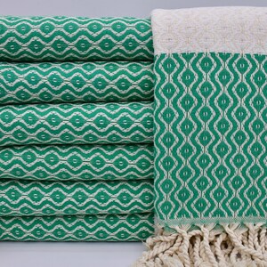 Yoga Towel,Turkish Peshtemal,Turkish Towel,Tribal Towel,40&quot;x67&quot;,Green Towel,Handwoven Peshtemal,Pattern Towel,Gift Towel,B2-gözyaşı