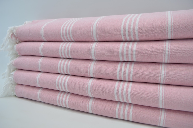 Cotton Blanket,White Striped Blanket,Light Pink Throw,Turkish Blanket,Turkish Throw,Soft Blanket,Sofa Cover,65x91,Bed Cover,B3-sultanB