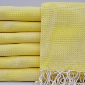 Handmade Towel,Turkish Towel,Picnic Towel,Yoga Towel,40"x70",Yellow Towel,Hammam Towel,Turkish Peshtemal,Bulk Towel,Wholesale Towel,B1-Petek