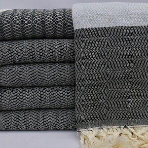 Quality Blanket,Turkish Bedspread,Blankets And Throws,79&quot;x97&quot;,Decorative Blanket,Turkish Blanket,Black Blanket,Couch Cover Blanket,B2-KumB
