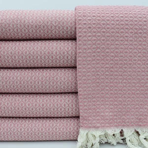 Housewarming Gift Blanket,Turkish Blanket,Turkish Bedspread,79&quot;x91&quot;,Pink Blanket,Turkish Throw,Decorative Bed Cover,Sofa Cover,B3-AycaB