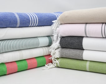 Set of 10 Pcs Towel,Turkish Towel,40"x70"Beach Towel,Hammam Towel,Hausewarming Towel,Bulk Towel,Monogrammed Towel,Wedding Towel,Gift