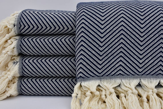 Turkish Throw bamboo Blanket home Decor Blanket dark Navy Blanket throw Blanket 80 x95 turkish Blanket turkish Bedspread Throw bd damlab Etsy